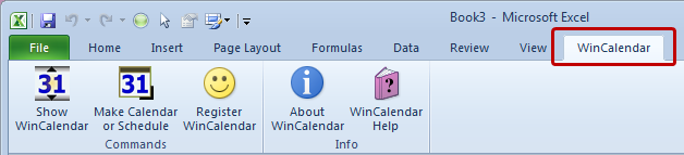 WinCalendar-Excel-Menu