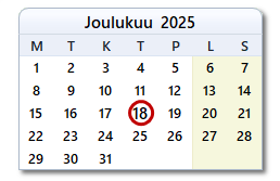Tämän päivän päivämäärä